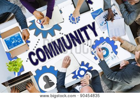 Community Connection Society Social Media Social Network Concept
