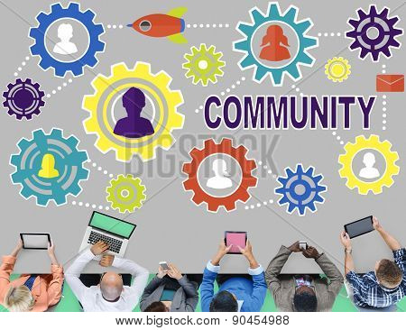 Community Connection Society Social Media Social Network Concept