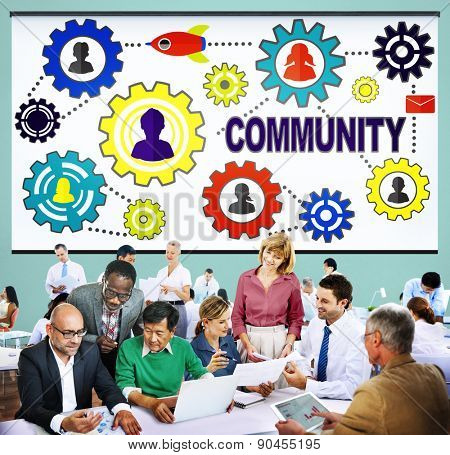 Community Connection Society Social Media Social Network Concept
