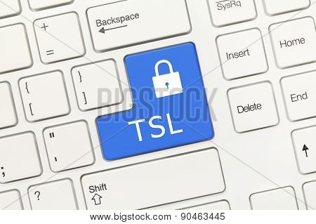 White Conceptual Keyboard - Tsl (blue Key)