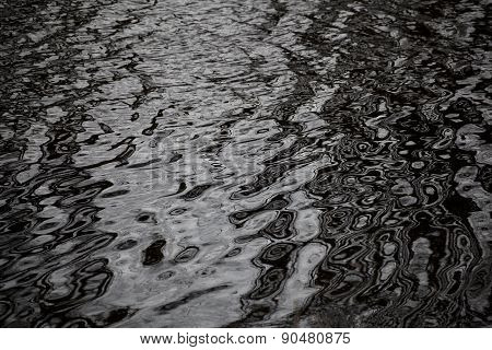 The surface of the water
