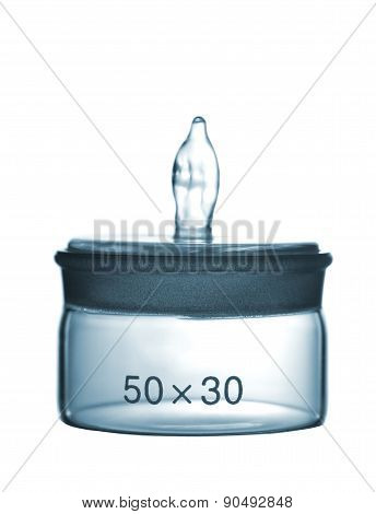 Isolated Chemical Sample Bottle On Table