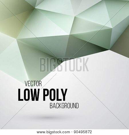 Low poly triangular background. Design element. Vector illustration
