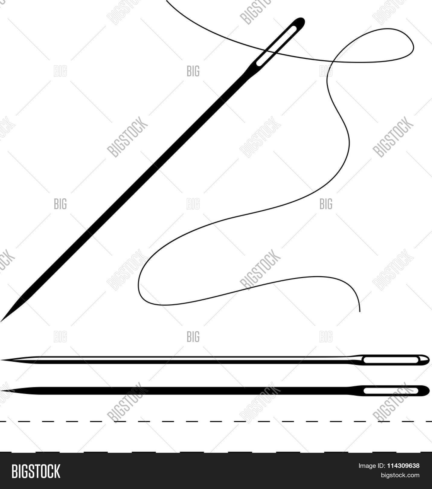 Sewing Needle Symbol Vector & Photo (Free Trial) Bigstock