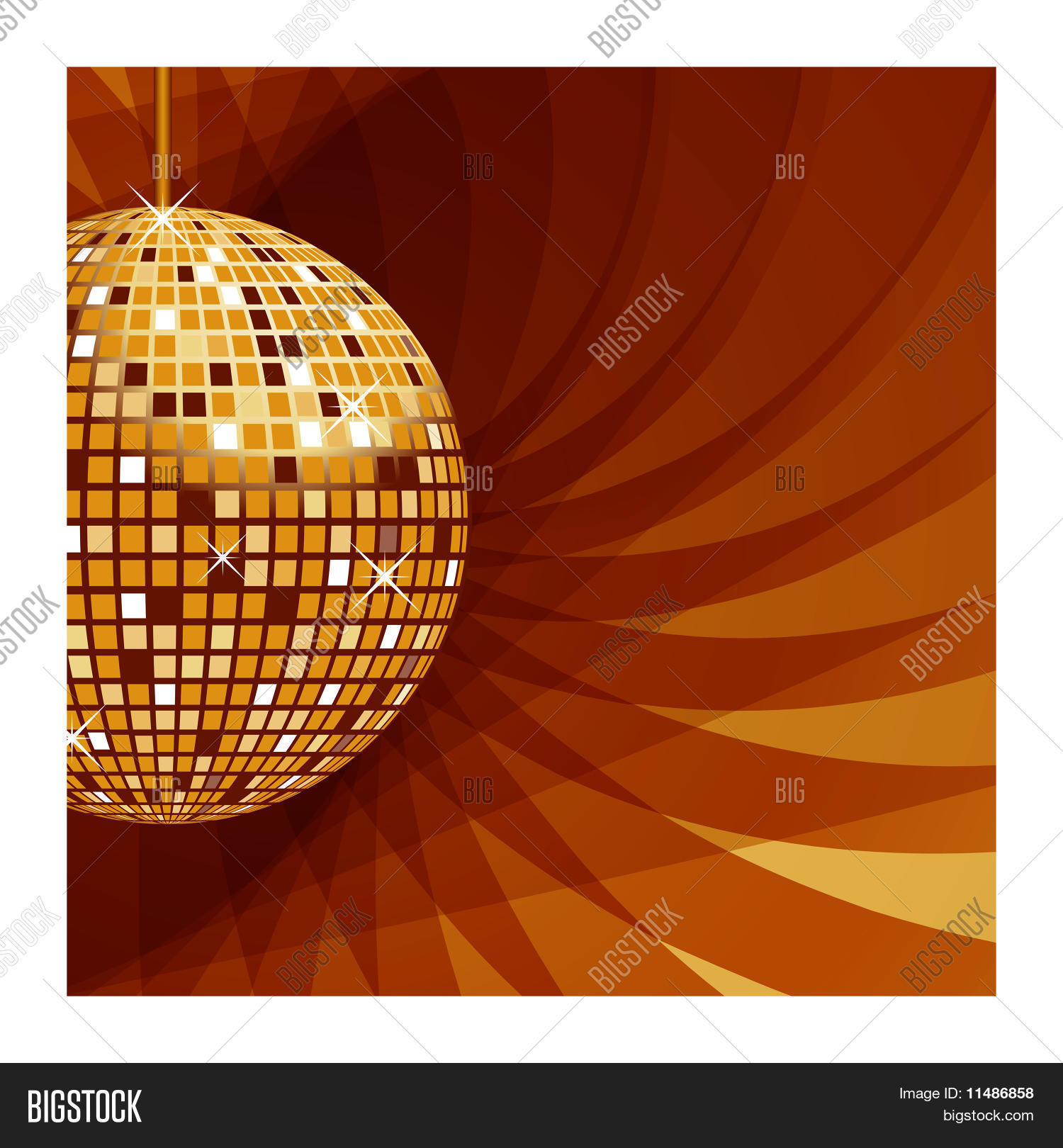 Disco Ball Gold On Vector & Photo (Free Trial) | Bigstock