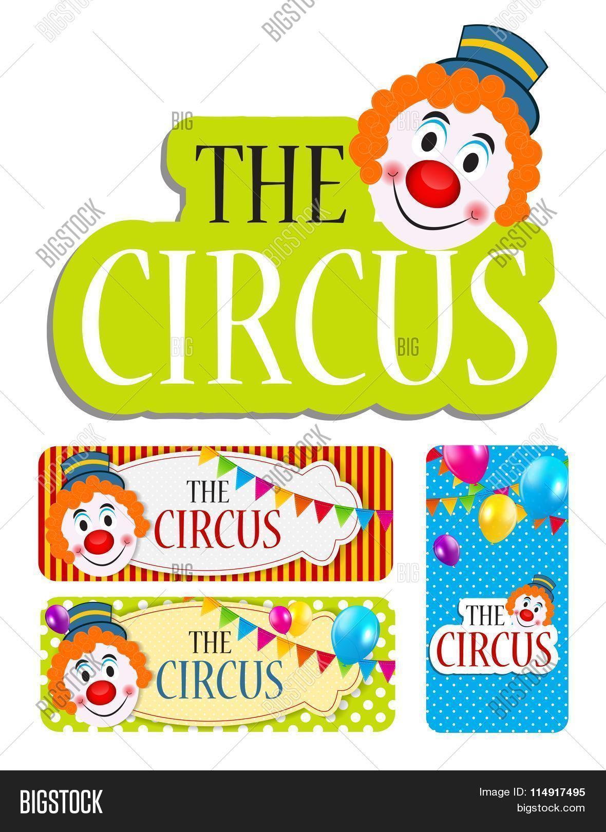 Circus Banner Set Vector & Photo (Free Trial) | Bigstock