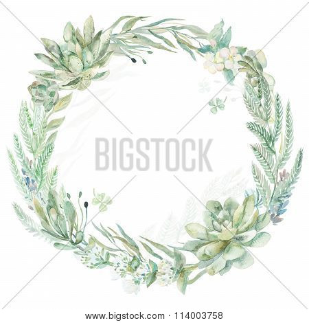 Wedding invitation wreath.