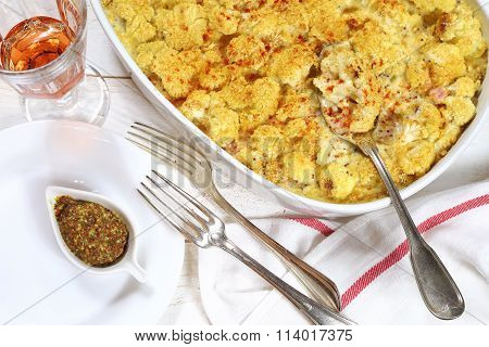 Cauliflower  Casserole And Dijon Mustard