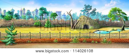 city Zoo in a morning