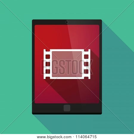 Long Shadow Tablet Pc Icon With A Film Photogram