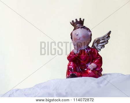 Love Angel with Crown and Wings