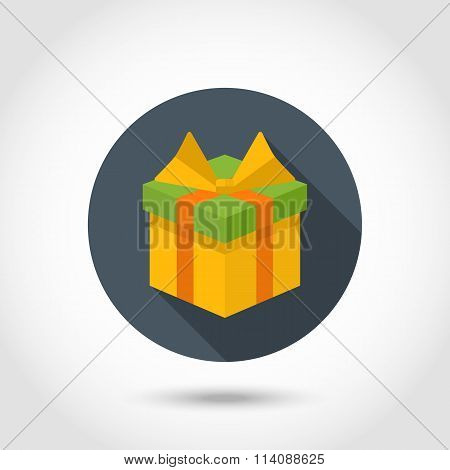 Gift box colorful icon