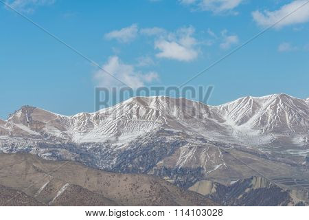 Winter mountains in Qusar region of Azerbaijan