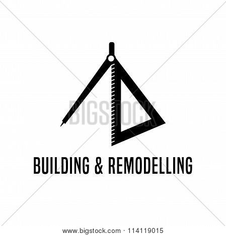 House building and remodeling vector  logotype