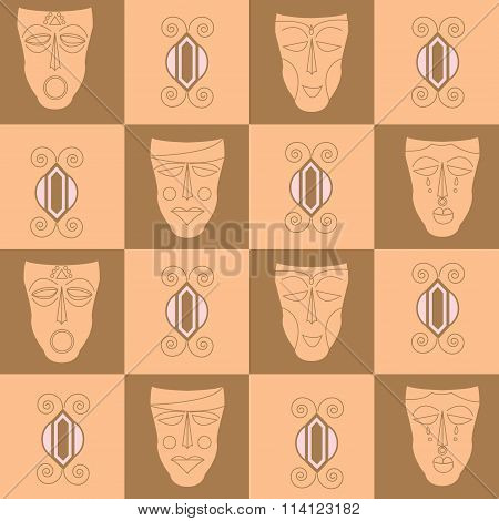 Tribal Ethnic Seamless Pattern. It Can Be Used For Cloth, Bags, Notebooks, Cards, Envelopes, Pads, B