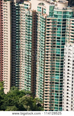 Hign density residential building in Hong Kong
