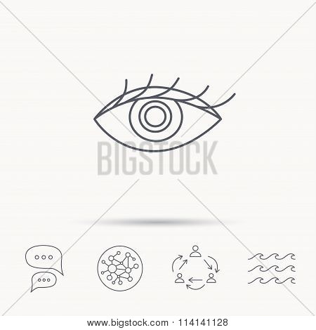 Eye icon. Human vision sign.