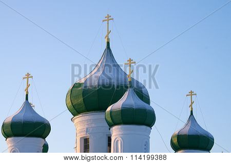 Lodeinoe Pole, Leningrad Oblast, Russia - January, 2016: The Holy Trinity Alexander Svirsky Monaster