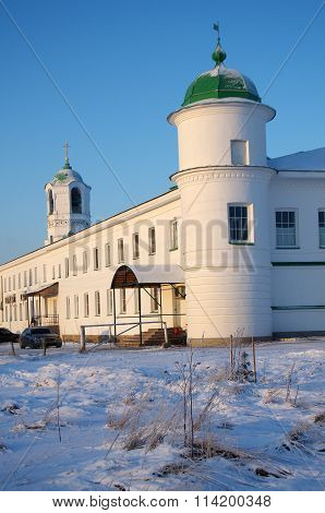 Lodeinoe Pole, Leningrad Oblast, Russia - January, 2016: The Holy Trinity Alexander Svirsky Monaster