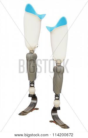 artificial limb under the white background