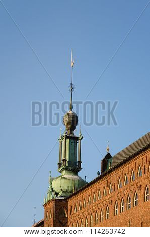 Tower Detail At The City Hall In Stockholm