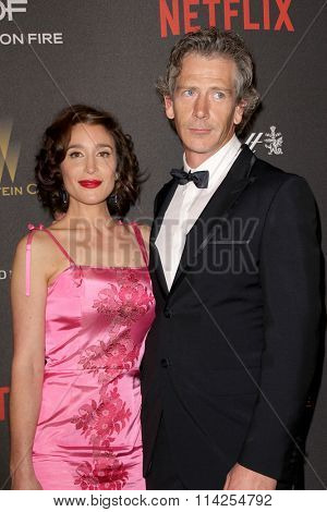 BEVERLY HILLS, CA - JAN. 10: Ben Mendelsohn and guest arrive at the Weinstein Company and Netflix 2016 Golden Globes After Party, January 10, 2016 at the Beverly Hilton Hotel in Beverly Hills, CA. 