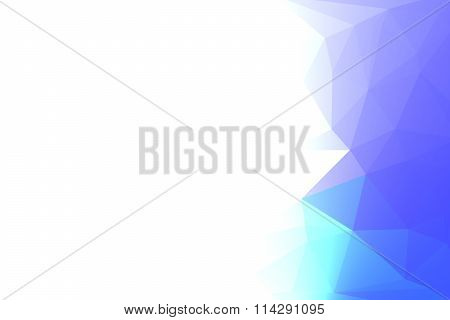 Blue And Purple Polygon With White Gradient For Background Design.
