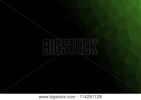 Green And Black Polygon For Background Design.