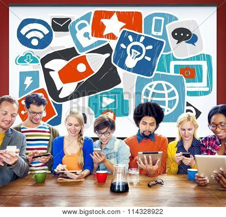 Social Media Start up Strategy Planning Technology Concept