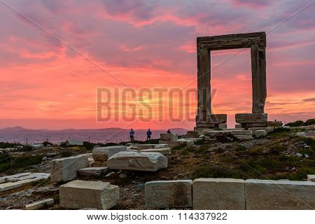 the Ancient marble gate 