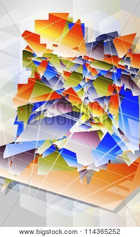 Abstract  Futuristic   Background With Geometric Shapes.