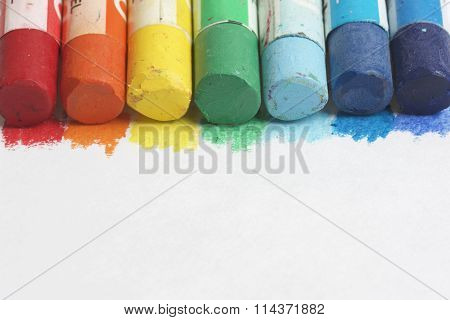 Set pastel art on a white background