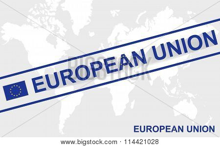 European Union Map Flag And Text Illustration