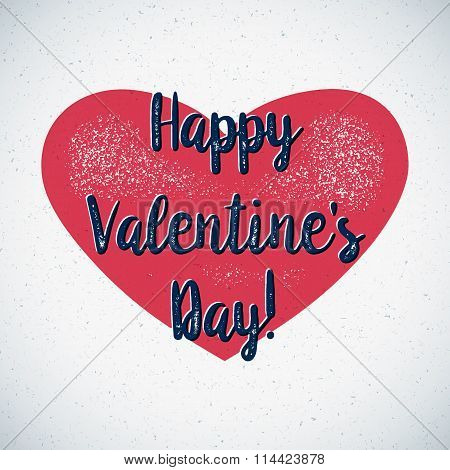 Retro Valentines Day card with shifted colors