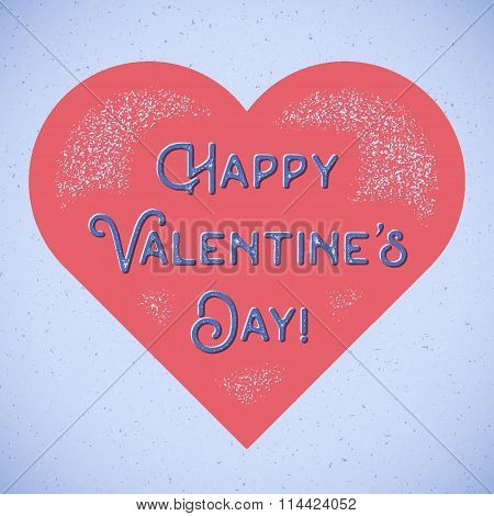 Retro Valentines Day card with shifted colors