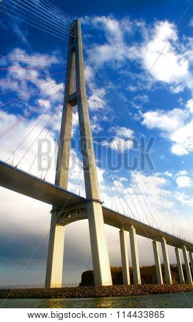 Bridge to Russky island, Vladivostok, Russia