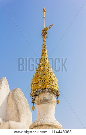 Botataung Pagoda In Yangon, Myanmar (former Burma). Tilted View, Shot In The Afternoon.