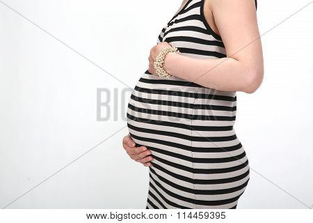 Close-up of a pregnant woman