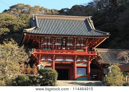 Main shrine of Tsurugaoka Hachimangu shrine in Kamakura