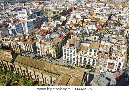 Ilmakuva vanhan kaupungin Sevilla, Espanja