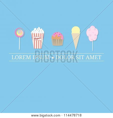 Logo design template with street desserts.