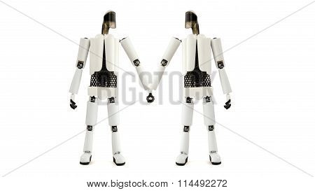 Two Robots Hold Hands