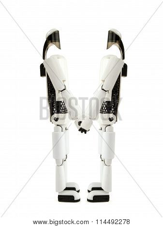 Two Robots Hold Hands