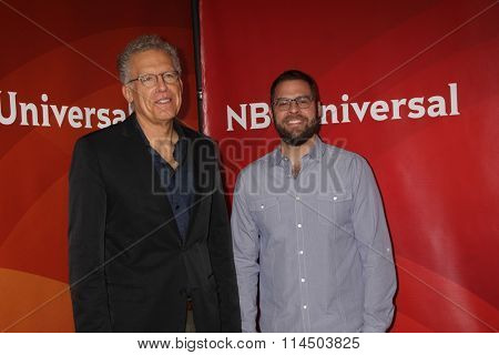 LOS ANGELES - JAN 14:  Carlton Cuse, Ryan Condal at the NBCUniversal Cable TCA Press Day Winter 2016 at the Langham Huntington Hotel on January 14, 2016 in Pasadena, CA