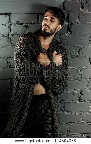 young trendy man with a beard