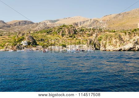 Wild Beautiful Coastline At The Zingaro Natural Reserve, Sicily