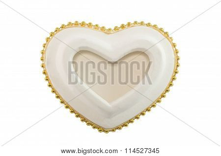 Heart Ceramic Isolated On White Background