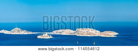 Panoramic view of Castle of If in Marseilles, France
