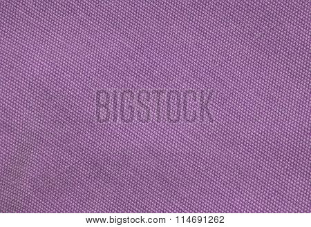 Purple fabric texture with stitched hooks. Fabric texture for the background. Closeup