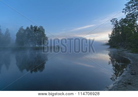 Foggy Morning On The River.